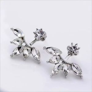Silver Crystal Zircon Stud Earrings